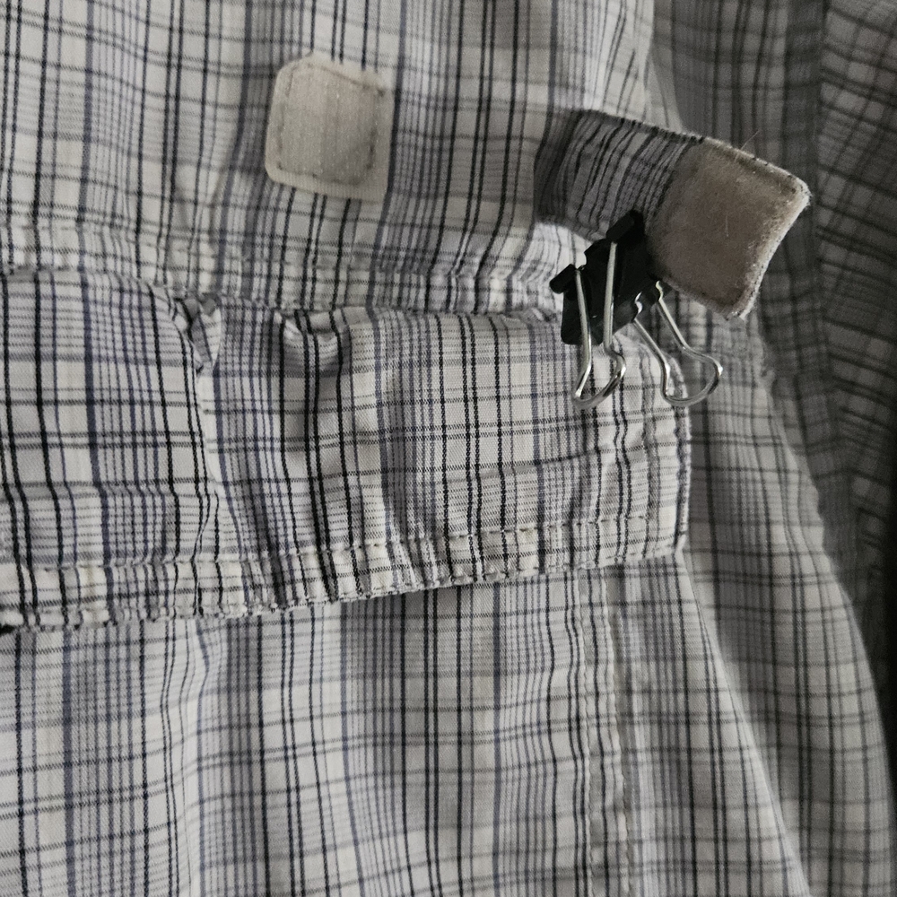 WRANGLER Button Down Casual Shirt Wrangler Gray Plaid Men's Shirt - Picture 6 of 11